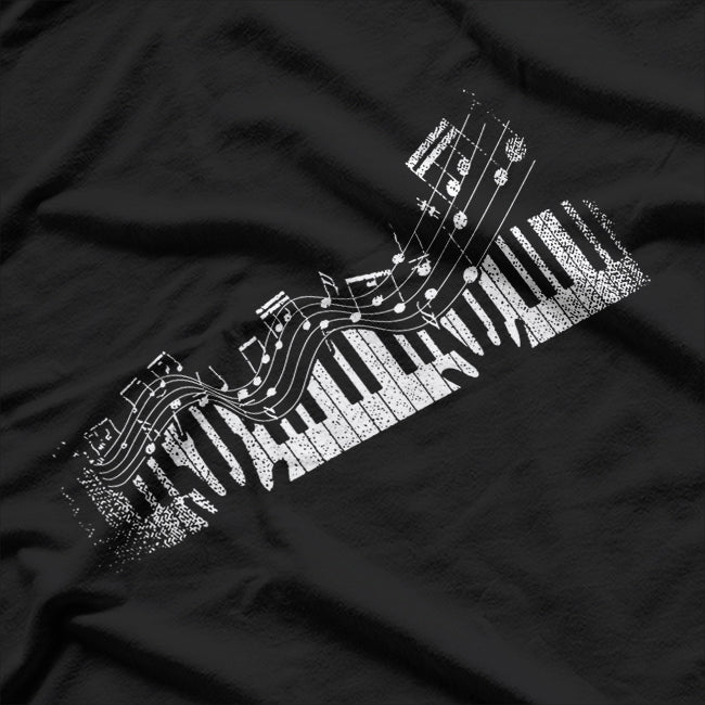 Music Notes & Musical Instrument for Pianists and Music Enthusiasts T-Shirt