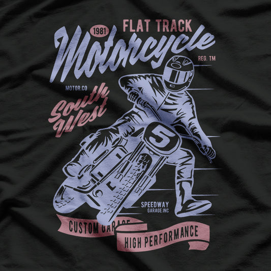 Racing Flat Track Motorcycle Custom Garage T-Shirt