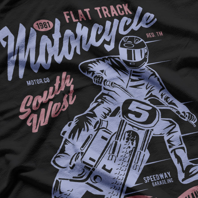 Racing Flat Track Motorcycle Custom Garage T-Shirt