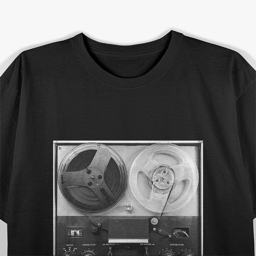 Reel to Reel Cassette Vintage Analog Tape Music Sound T-Shirt