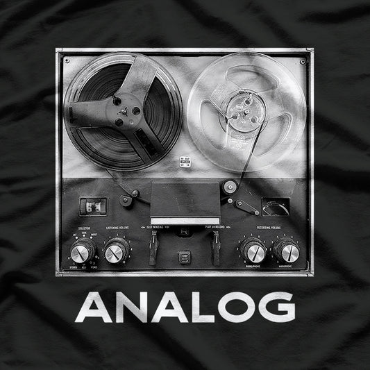 Reel to Reel Cassette Vintage Analog Tape Music Sound T-Shirt