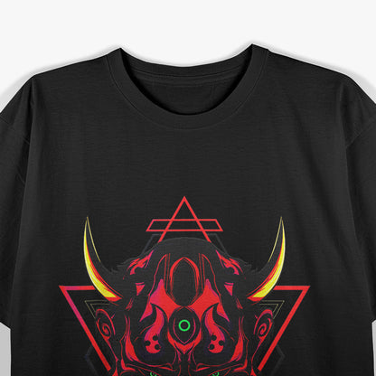 Samurai Demon Oni Akuma Mask Bushido Spirit and Japanese Mythology T-Shirt