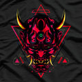 Samurai Demon Oni Akuma Mask Bushido Spirit and Japanese Mythology T-Shirt