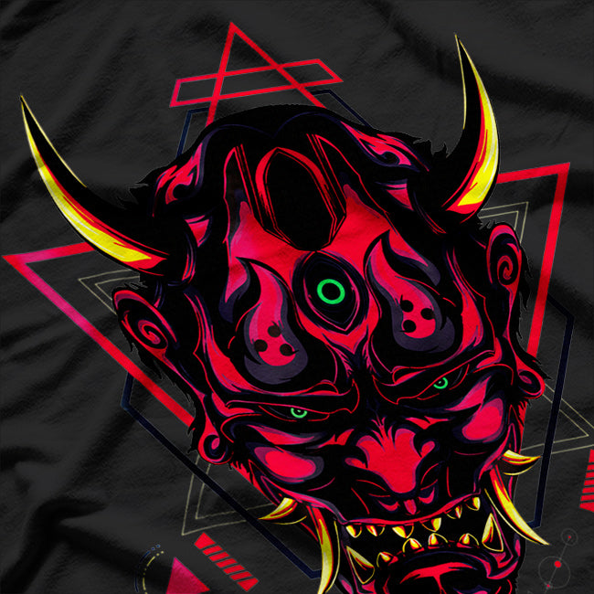Samurai Demon Oni Akuma Mask Bushido Spirit and Japanese Mythology T-Shirt