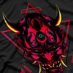 Samurai Demon Oni Akuma Mask Bushido Spirit and Japanese Mythology T-Shirt
