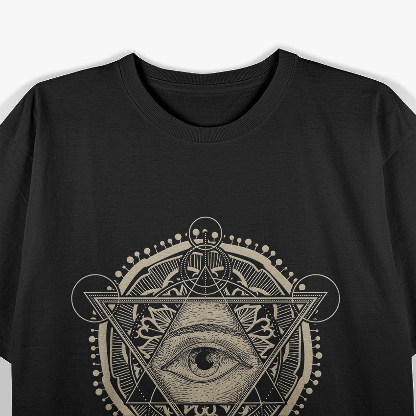 Triangle Eye Illuminati Symbol of Mystery and Power T-Shirt