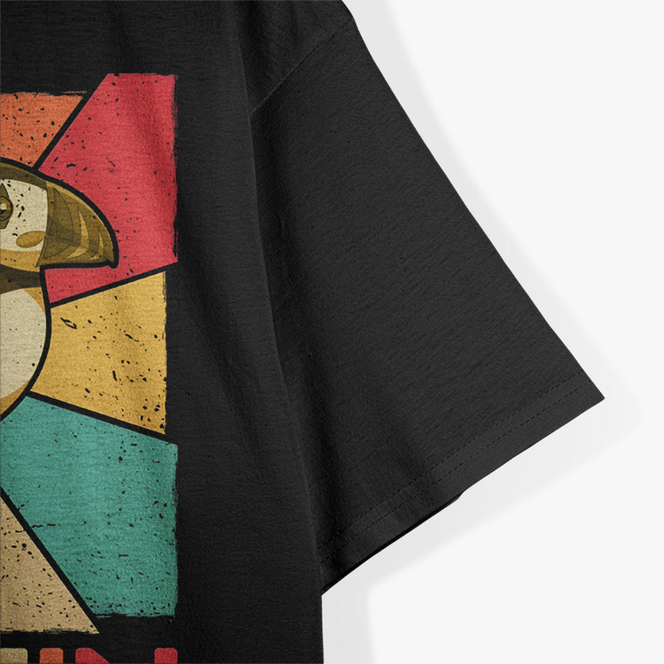 Vintage Retro Style Silhouette Puffin Bird T-Shirt