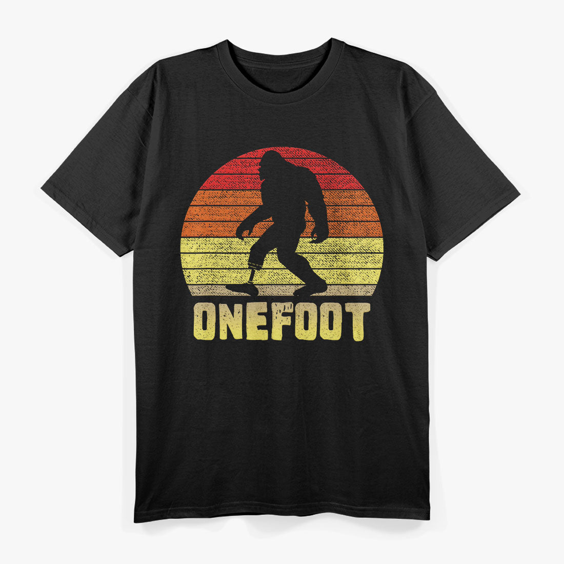 Onefoot Leg Amputee Recovery Bigfoot Funny Retro T-Shirt