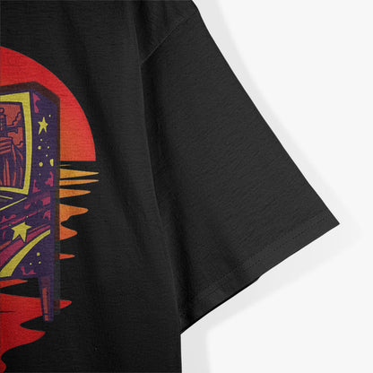 Retro Sunset Pinball A Fun Blast from the Past T-Shirt