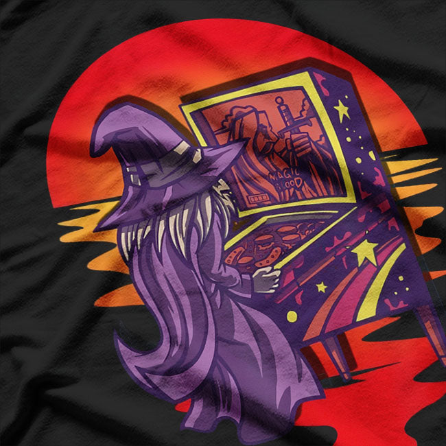 Retro Sunset Pinball A Fun Blast from the Past T-Shirt