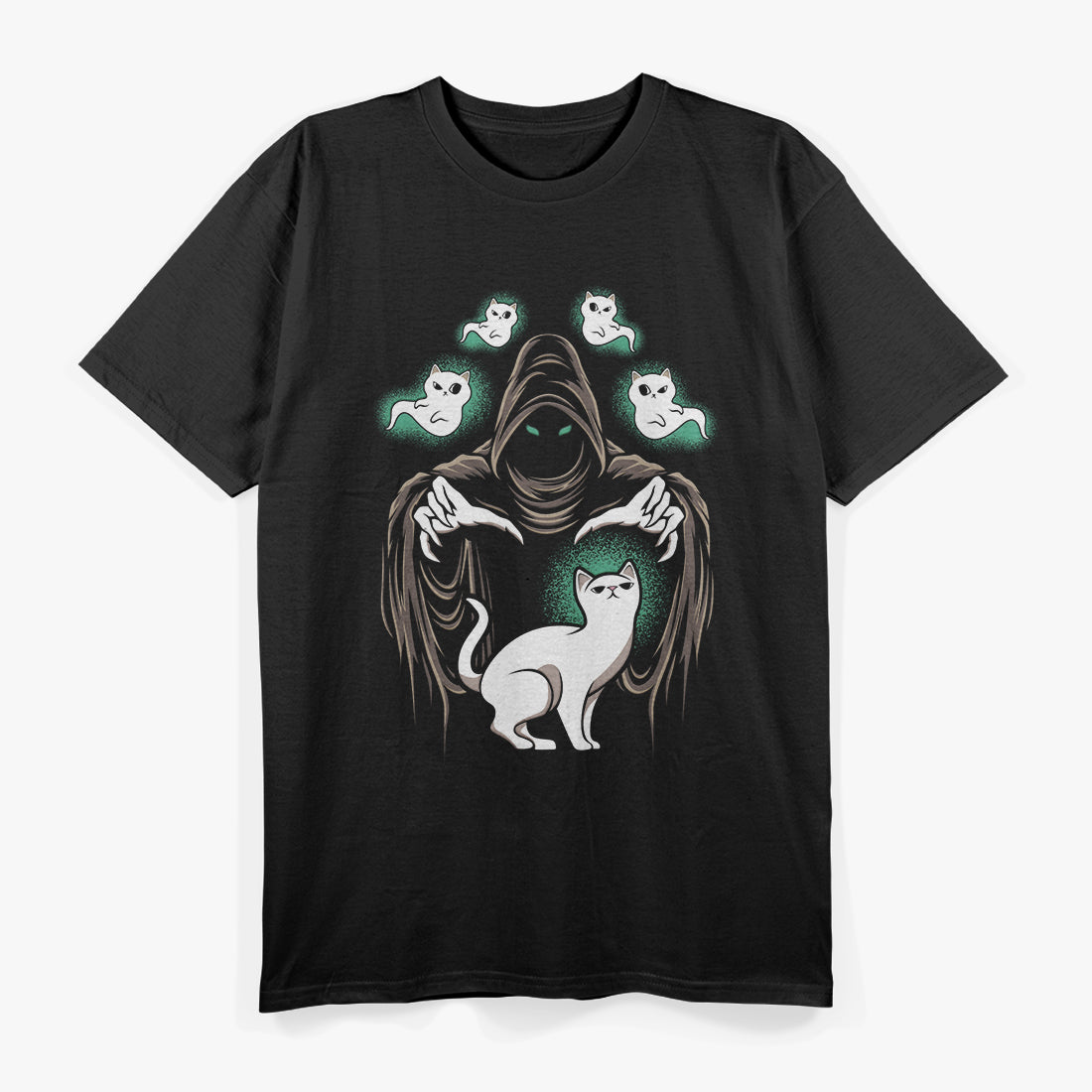 Grim Reaper with Cats T-Shirt