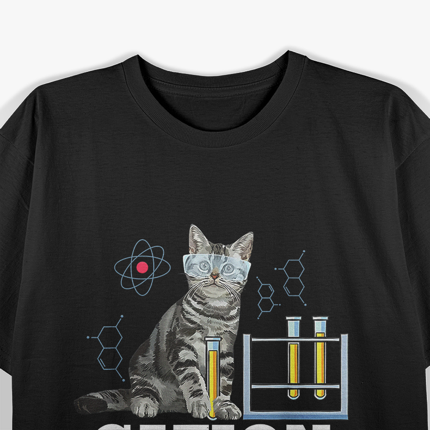 Cation - Funny Chemistry Pun for Science Teacher and Cat Lovers T-Shirt