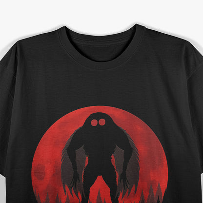 Mothman Full Moon - The Cryptid Legend in Lunar Glow T-Shirt