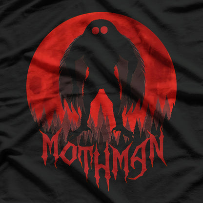 Mothman Full Moon - The Cryptid Legend in Lunar Glow T-Shirt