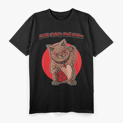 Lucky Cat Hail Satan Kitten Rock T-Shirt