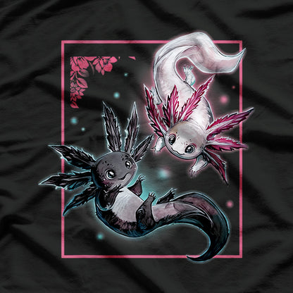 Cute Axolotl Yin Yang T-Shirt