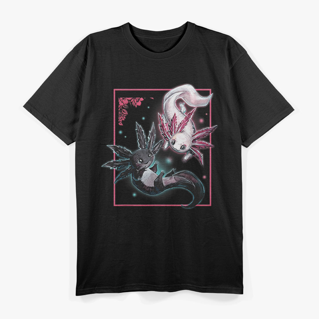 Cute Axolotl Yin Yang T-Shirt