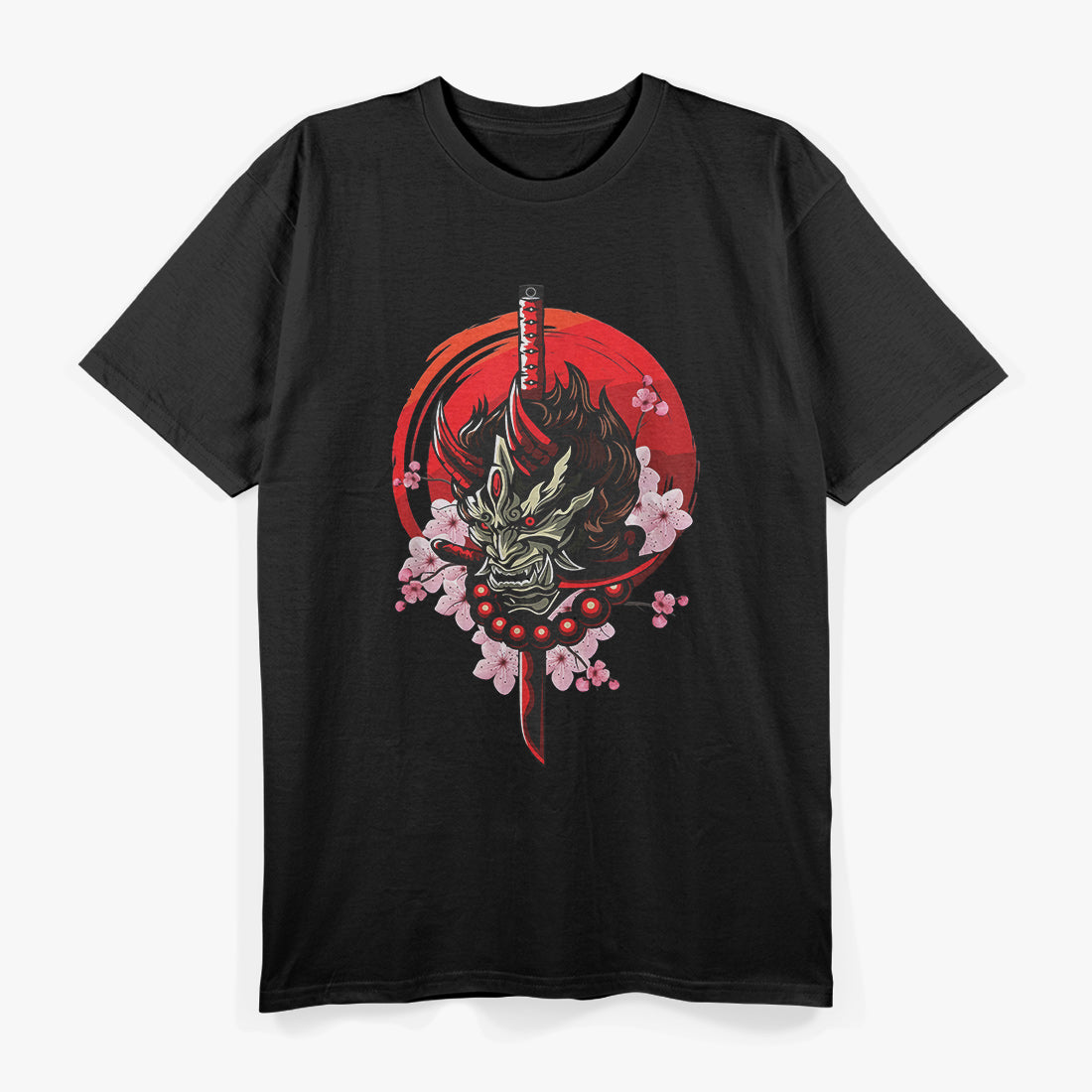 Oni Demon Bushido Warrior Katana Sword and Japanese Samurai Spirit T-Shirt