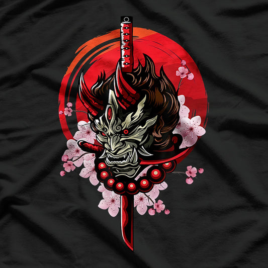 Oni Demon Bushido Warrior Katana Sword and Japanese Samurai Spirit T-Shirt