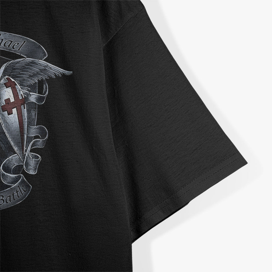 Saint Michael Defend Us A Majestic Guardian of Faith and Protection T-Shirt