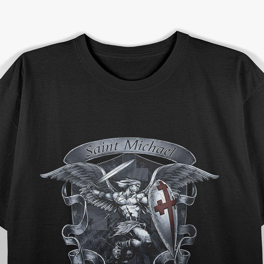 Saint Michael Defend Us A Majestic Guardian of Faith and Protection T-Shirt