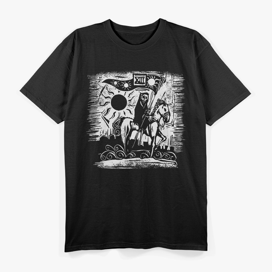 Tarot Death Card The Mysterious Horseman of Transformation T-Shirt