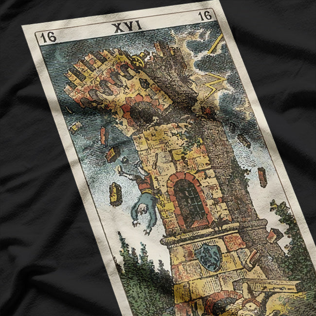 The Tower Tarot Card XVI - A Symbol of Chaos and Transformation T-Shirt