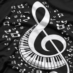 Treble Clef Keyboard Classical Music Notes Pianist Piano T-Shirt