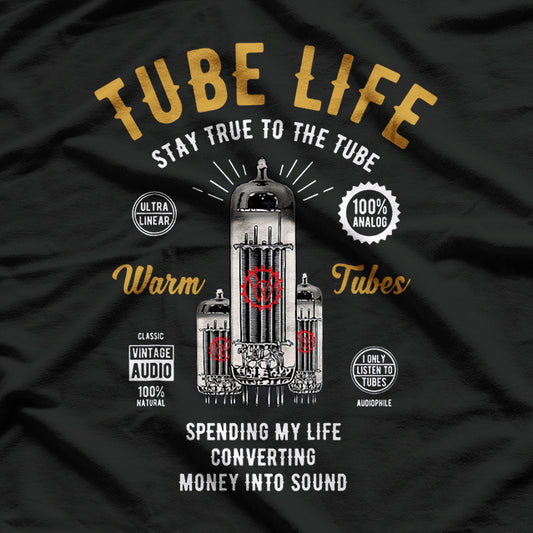 Vintage Retro Analog - Audio Guitar Bass Tube Amp T-Shirt