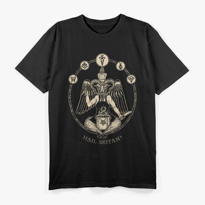 Hail Seitan Occult Vegan Chef Baphomet with a Twist of Humor T-Shirt