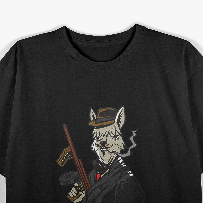 Alpaca Llama Mafia Gangster Funny Meme Men's T-Shirt