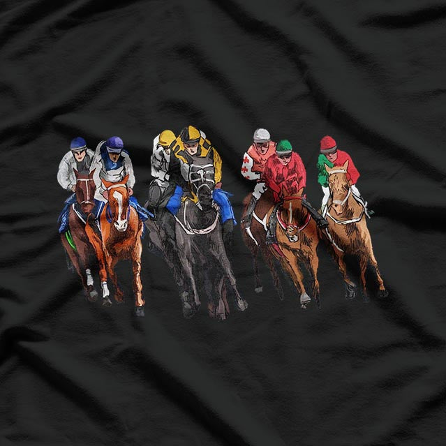 Funny Horse Racing Jockey Racer Derby Rider Race Track T-Shirt