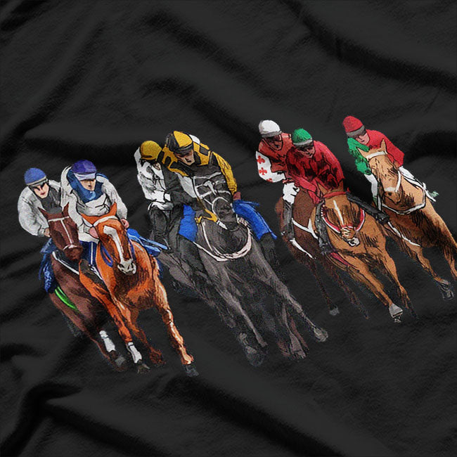 Funny Horse Racing Jockey Racer Derby Rider Race Track T-Shirt