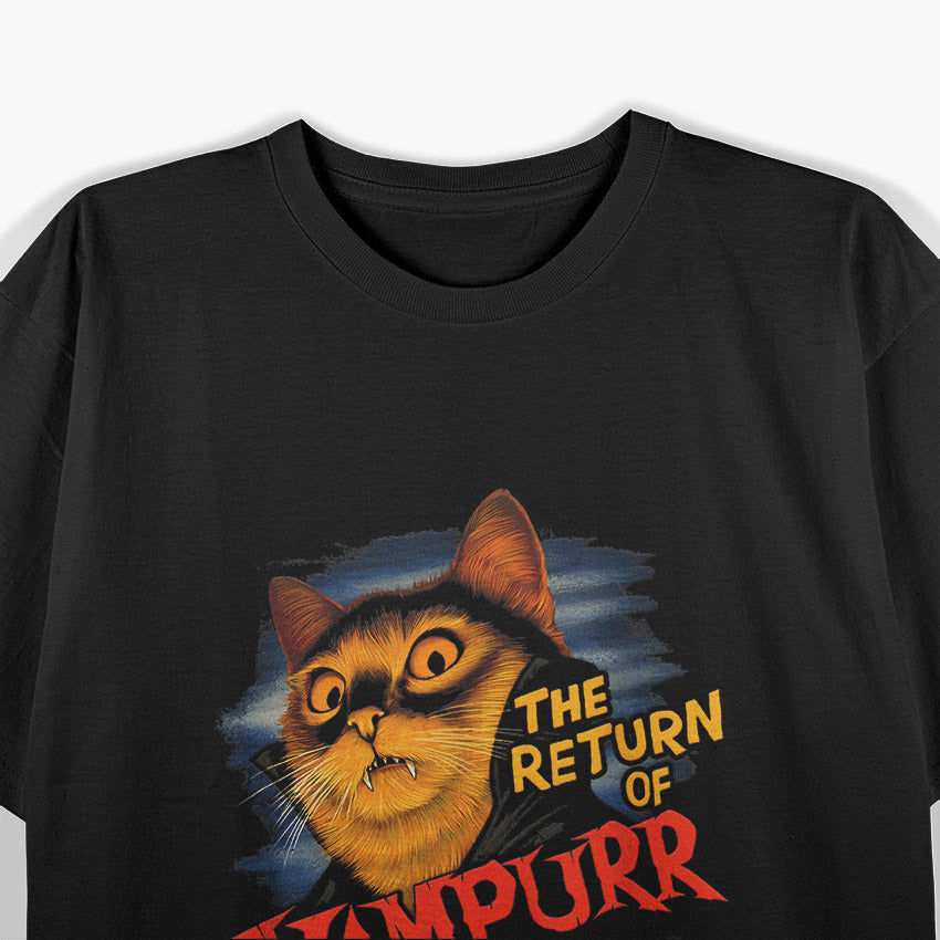 Meowcula Halloween Horror Cat Vampire T-Shirt