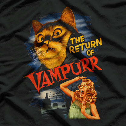 Meowcula Halloween Horror Cat Vampire T-Shirt