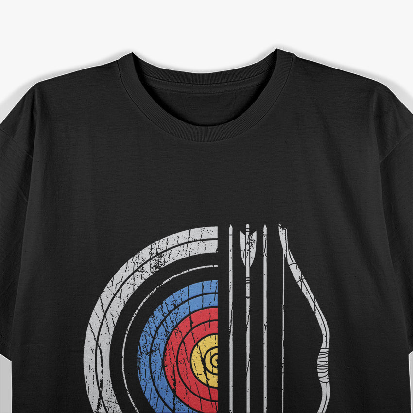 Archery Target Bow And Arrow Archer Retro Vintage T-Shirt