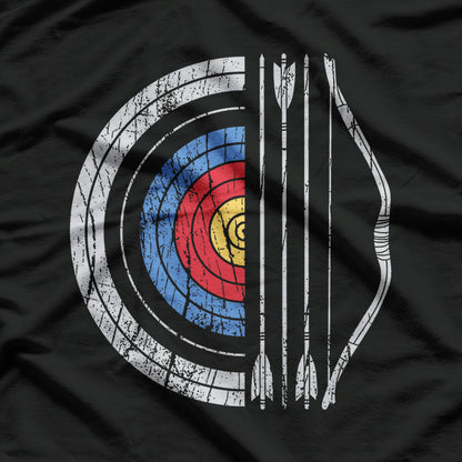 Archery Target Bow And Arrow Archer Retro Vintage T-Shirt