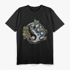 Dragon and Tiger Asian Yin Yang Balance T-Shirt