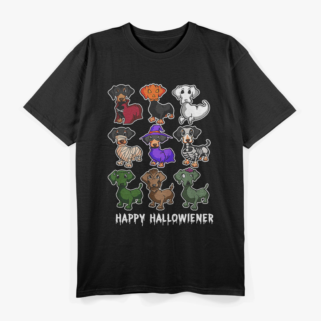 Dachshund Happy Halloweiner Funny Halloween Dogs Lover T-Shirt