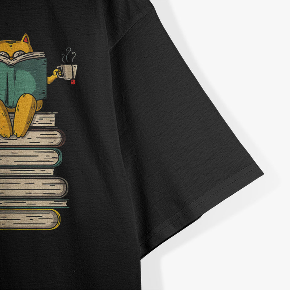 Easily Distracted by Cats and Books - Cute Book Lover T-Shirt