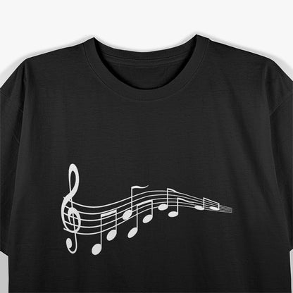 Musical Notes Music Dad Text In Treble Clef T-Shirt