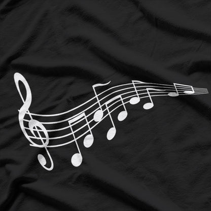 Musical Notes Music Dad Text In Treble Clef T-Shirt