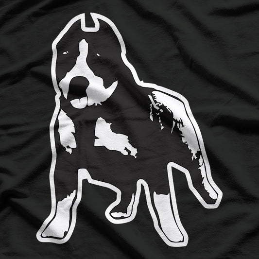 American Pitbull Standing Pitbull Silhouett T-Shirt