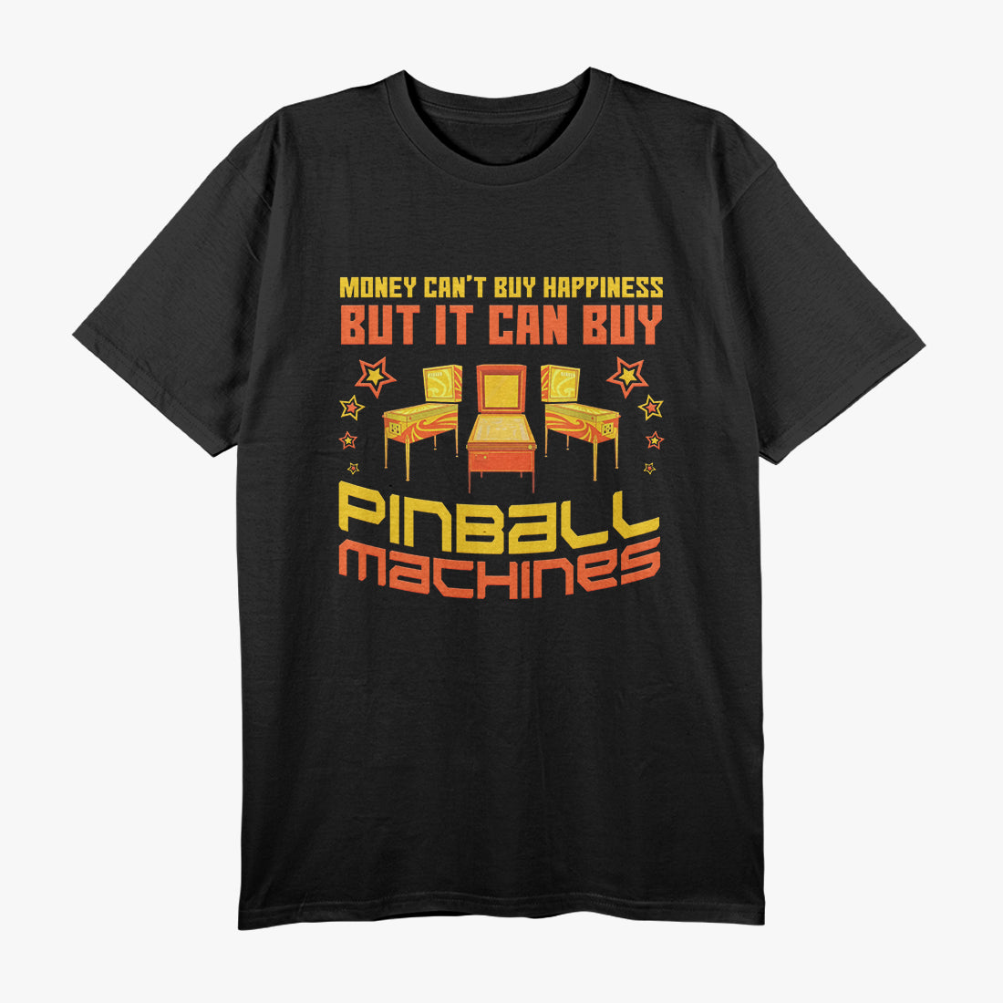 Pinball Machines Funny Vintage Arcade Game Lover Gift T-Shirt