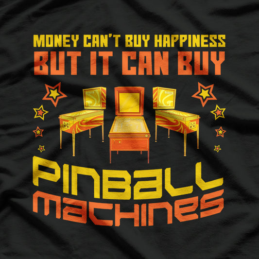 Pinball Machines Funny Vintage Arcade Game Lover Gift T-Shirt