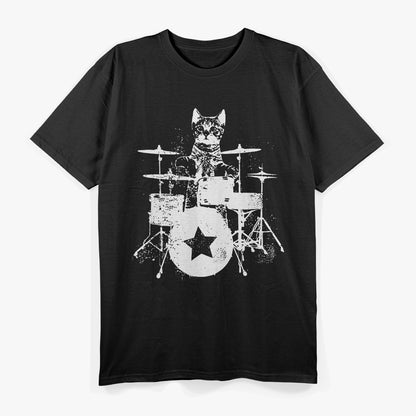 Kitten Kitty Cat Drummer Playing Drums T-Shirt