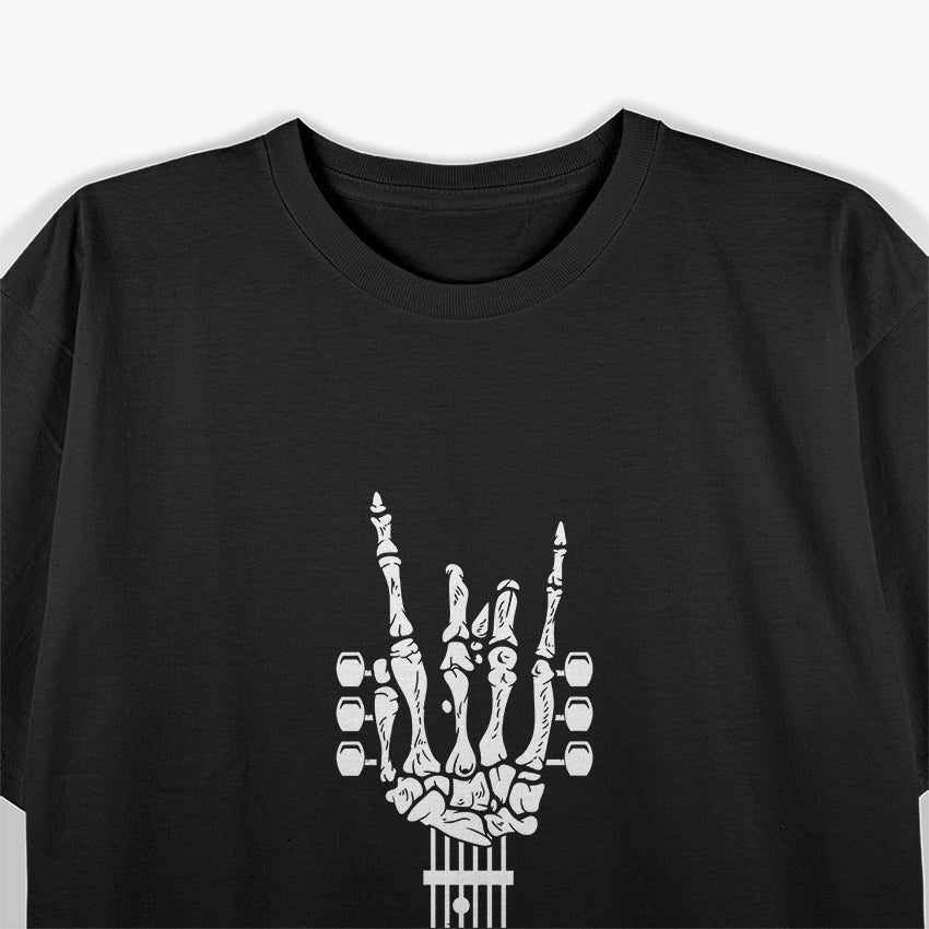 Rock & Roll Skeleton Guitar Music Lover Gift T-Shirt