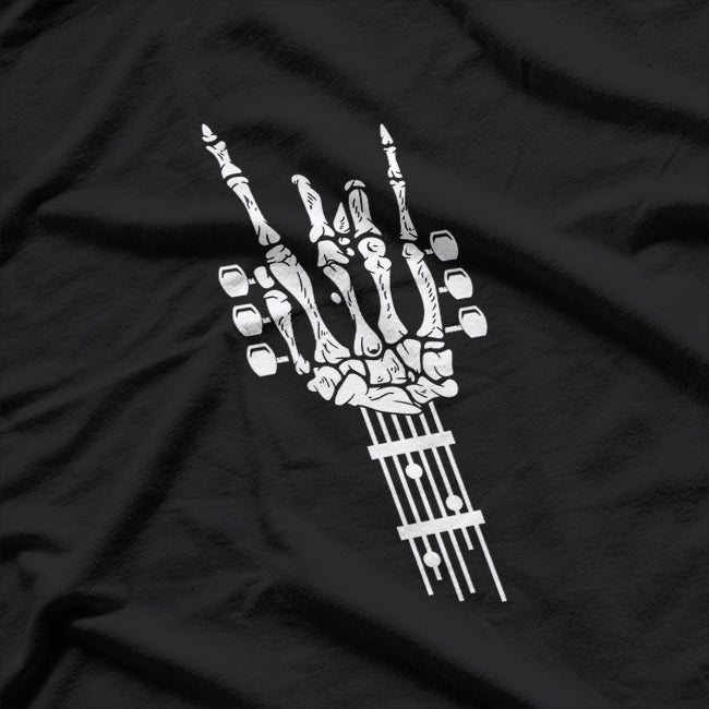 Rock & Roll Skeleton Guitar Music Lover Gift T-Shirt