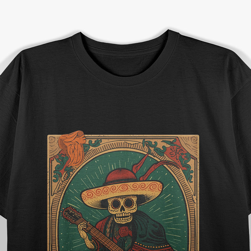 Vintage Day of the Dead - Death Tarot Card Dia de los Muertos T-Shirt