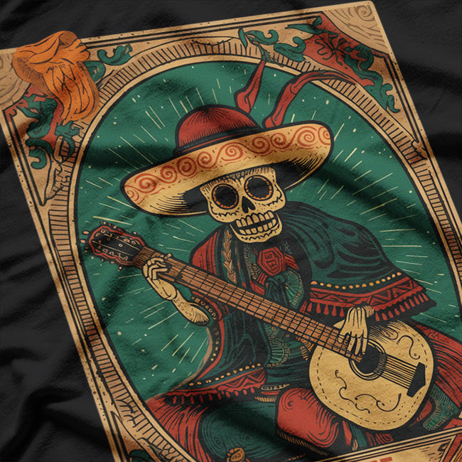 Vintage Day of the Dead - Death Tarot Card Dia de los Muertos T-Shirt